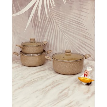 قدر عايدي جرانيت سراميك غطاء زجاج 26cm