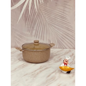 قدر عايدي جرانيت سراميك غطاء زجاج 22cm