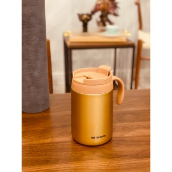 كوب  ستيل   حافظ للحرارة بمسكة يد