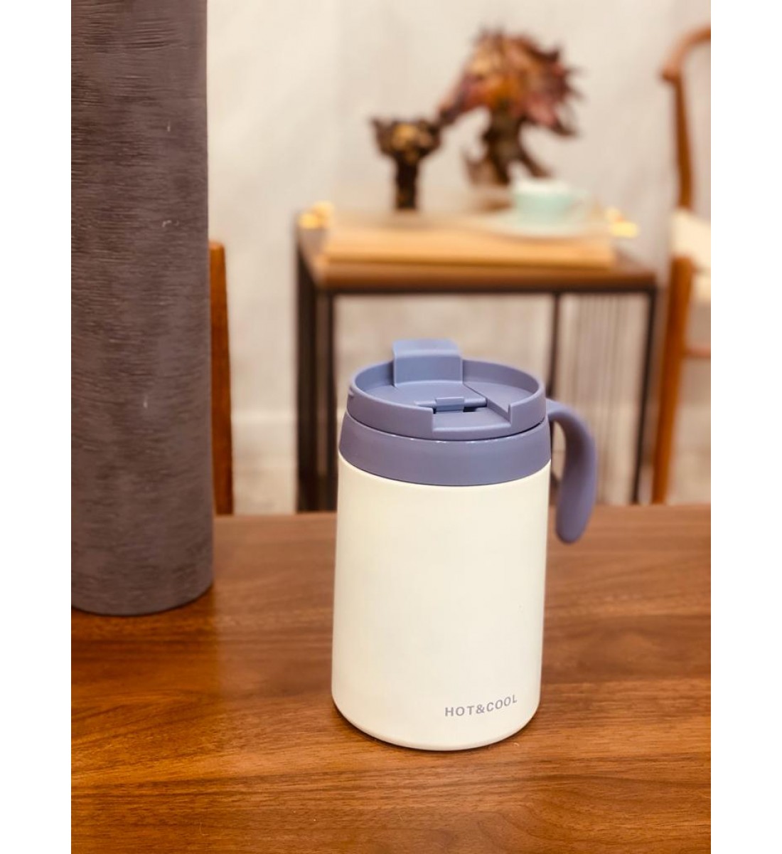 كوب  ستيل   حافظ للحرارة بمسكة يد