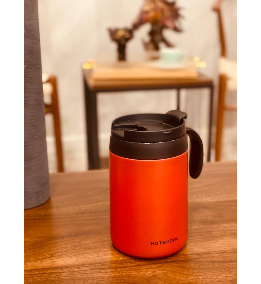 كوب  ستيل   حافظ للحرارة بمسكة يد