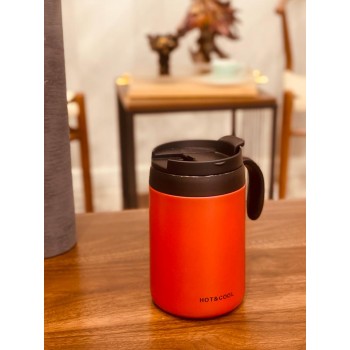 كوب  ستيل   حافظ للحرارة بمسكة يد