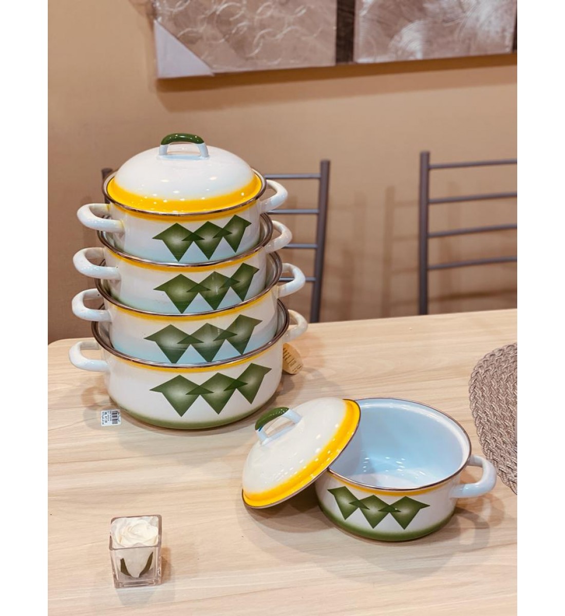 طقم قدور غضار اندونسي5 حبة