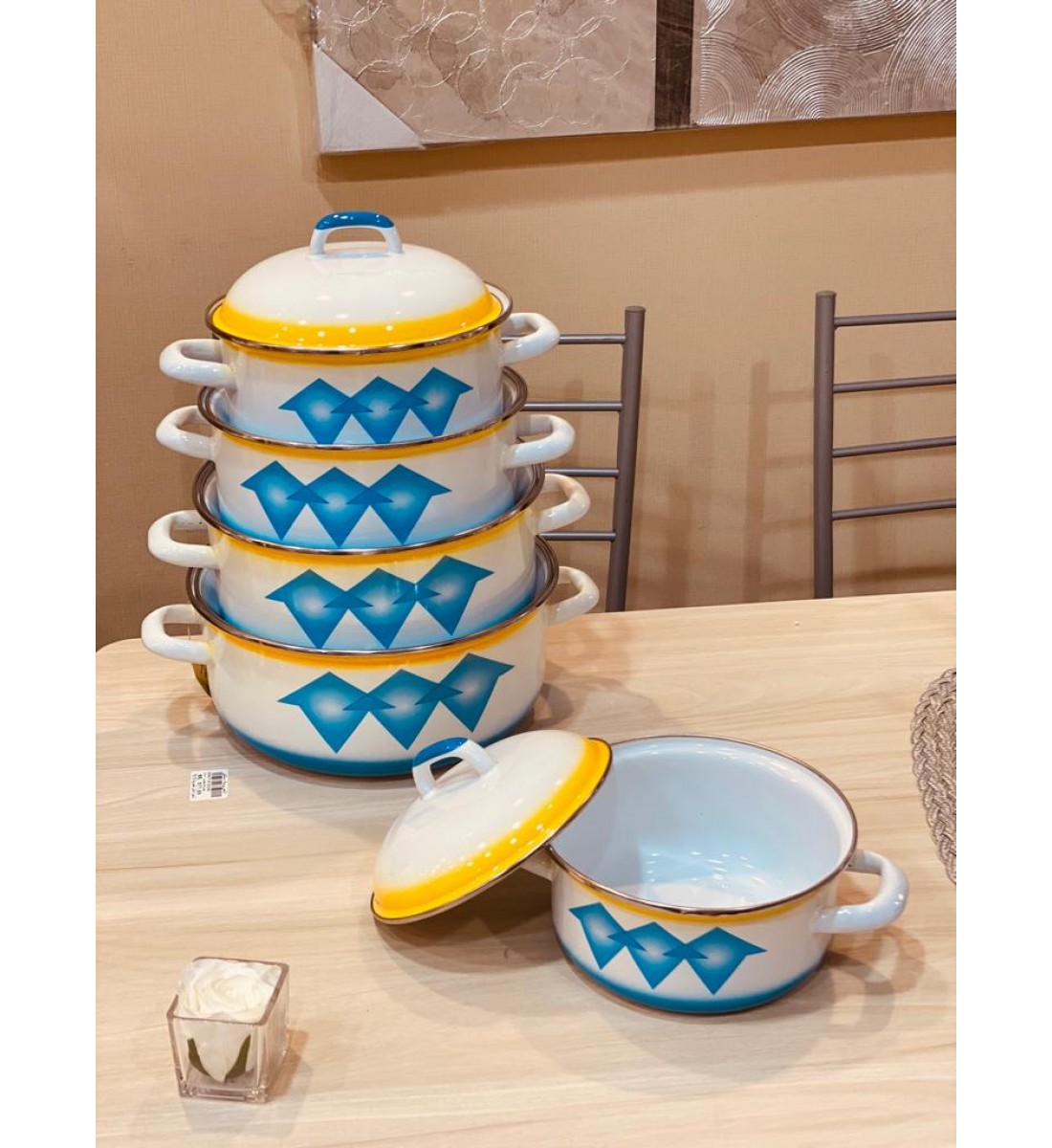 طقم قدور غضار اندونسي5 حبة