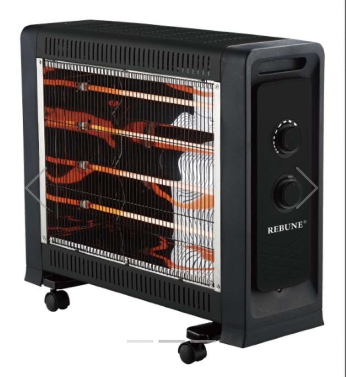 Rebune electric heater 1 face black color 24200 watts