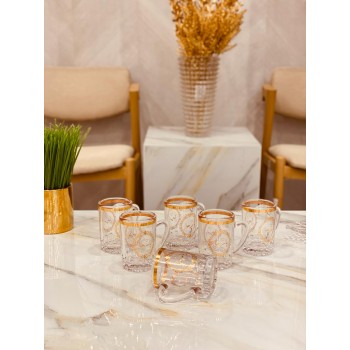 طقم بيالات (6) حبة بنقشة مرحبا