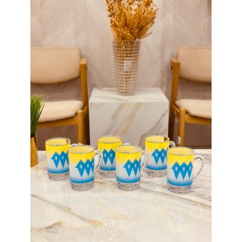 طقم بيالات (6) حبة بنقشة تراثي