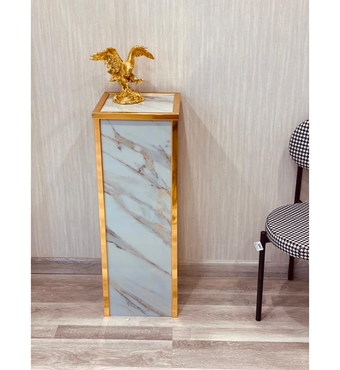 Wooden entrance in the form of marble, 80 cm