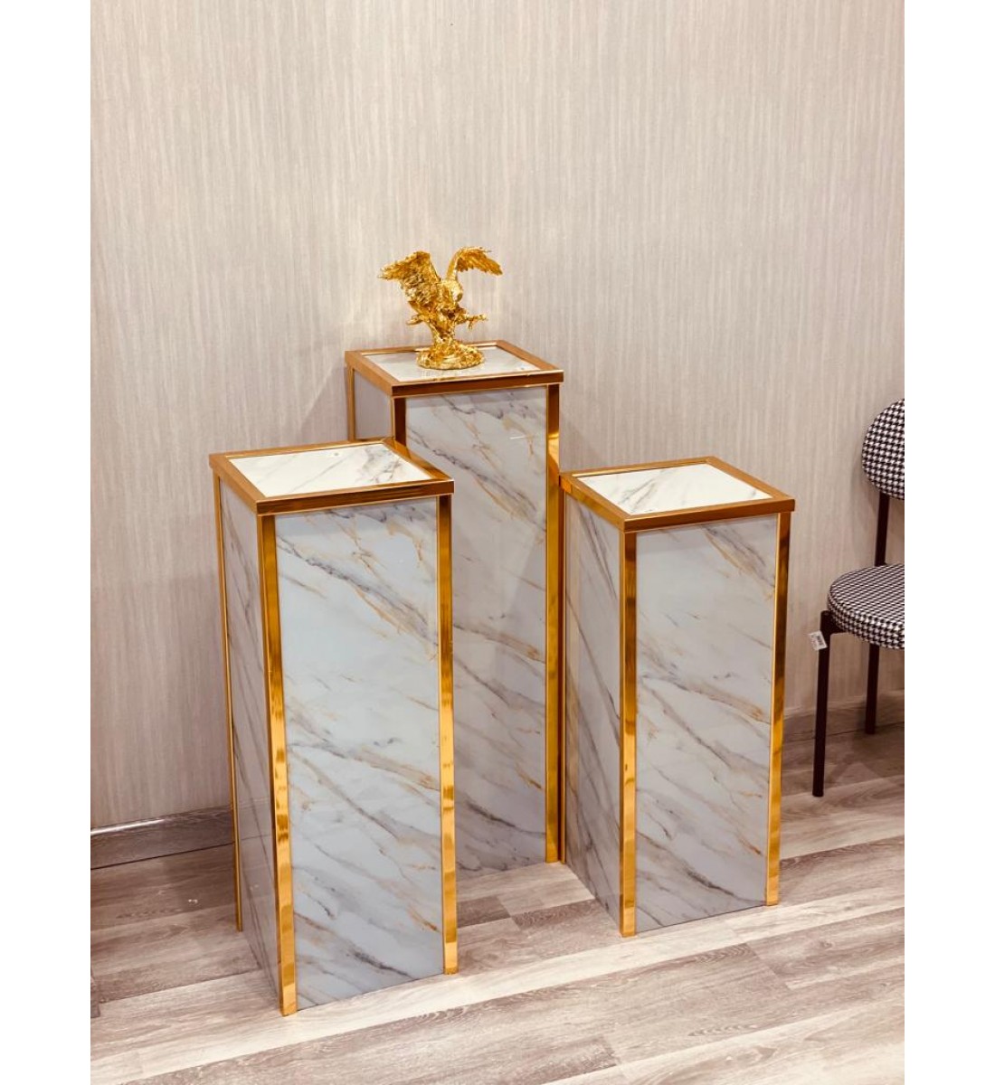 Wooden entrance in the form of marble,60 cm