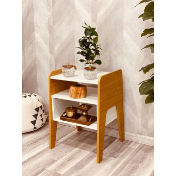 كمدينة  خشبي 3دور ابيض 70*50*40سم