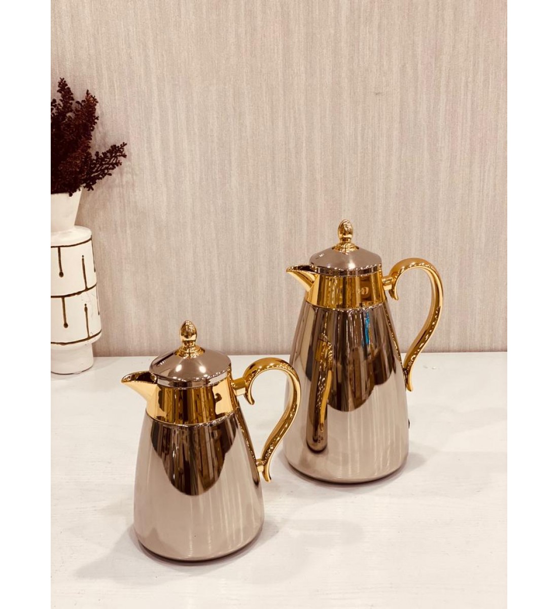 ترمس شهد من السيف فضي نيكل مذهب حافظ للحارة 1.3 لتر 