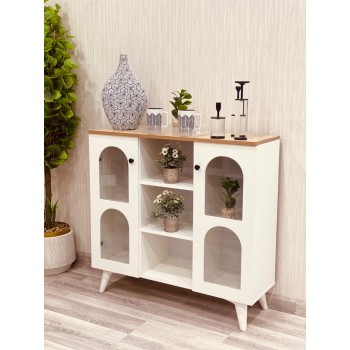 ركن كافي بلس خشبي لون ابيض سطح خشبي 100*33*95سم ركن كافي بلس خشبي لون ابيض سطح خشبي 100*33*95سم