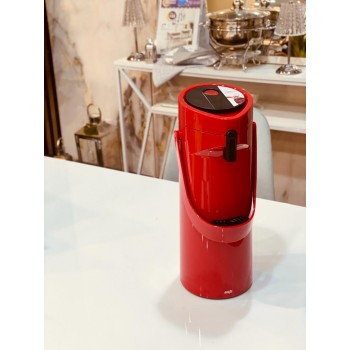 ابريق حراري معزول مصنوع من الستانلس ستيل بسعة 1.9 لتر، 17×16.5×39 سم، لون احمر