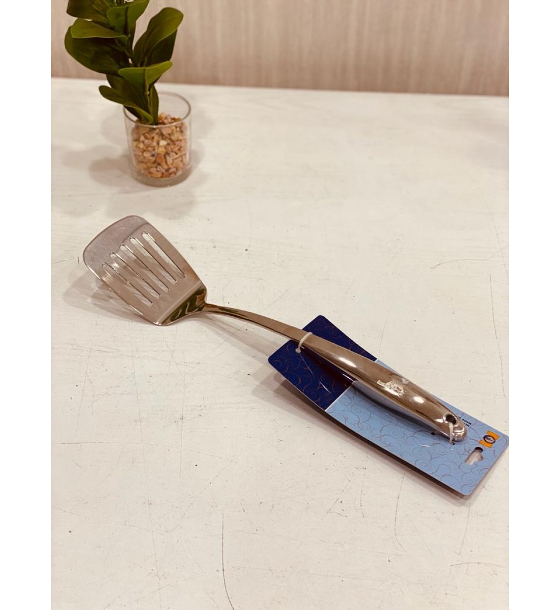 ملعقة غرف مسطحة استانلس استيل فضي خامة ثقيلة