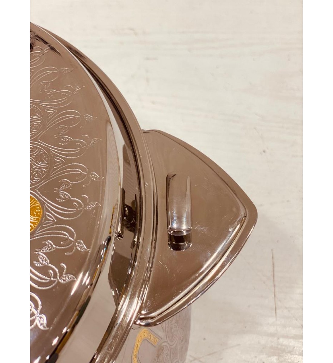 Silver Sword Steel Food Container With Gold Pattern 2500 ml  