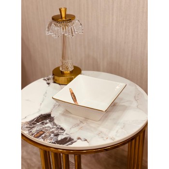 صحن برسلين سراميك مذهب 16سم