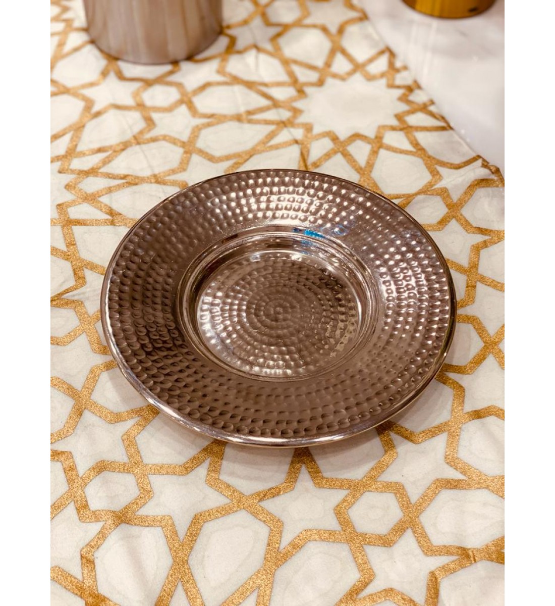 صحن كنافة استيل فضي 21سم صحن كنافة استيل فضي 21سم