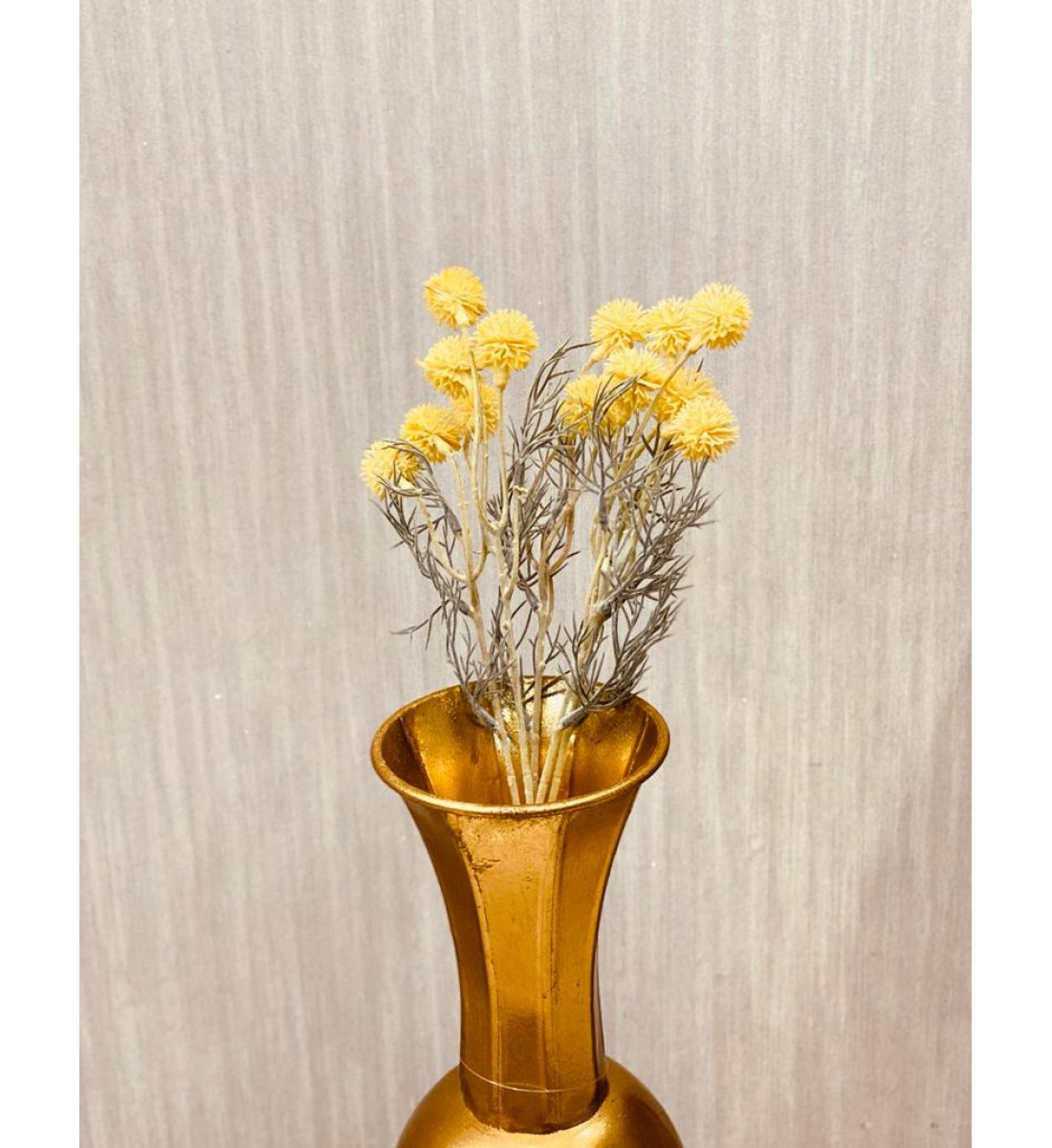 ورد تنسيق ريفي زهرة الهندبا لون اصفر صناعي 45سم 