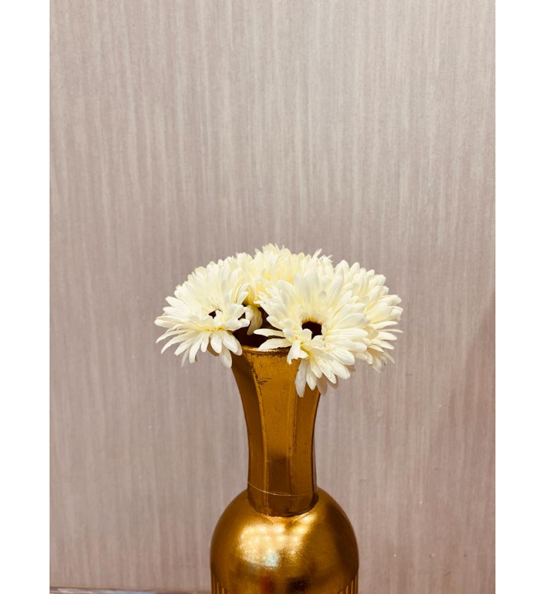 باقة ورد تنسيق ريفي جيربيرا لون سكري صناعي55سم 