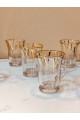 Glass tea bowls set with a gilded pattern, heavy material (6) pieces