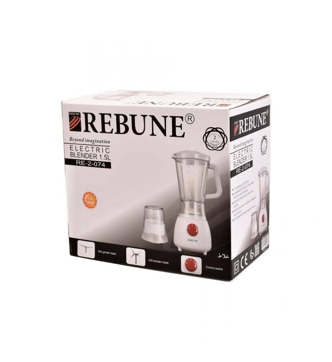 Electric mixer Rebune 650 watts 2 liters with mill