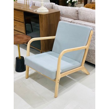 Single rustic wooden chair for relaxation and outdoor seating 76 * 65 * 74 cm