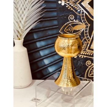 مبخرة استيل هندي ذهبي 19سم