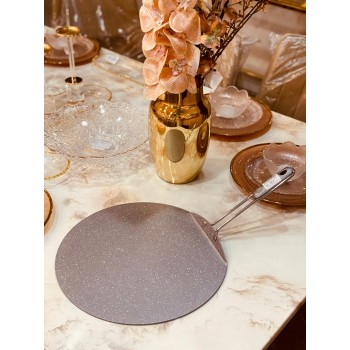 صاج طاوة جرانيت بيد استيل فضي 40سم