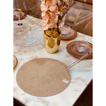 صاج طاوة جرانيت بيد استيل فضي 40سم