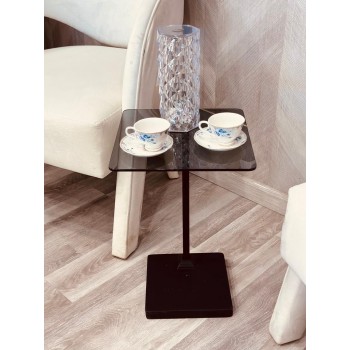 طاولة خدمة مفرد زجاج بقاعدة حديد متين 30*55سم 