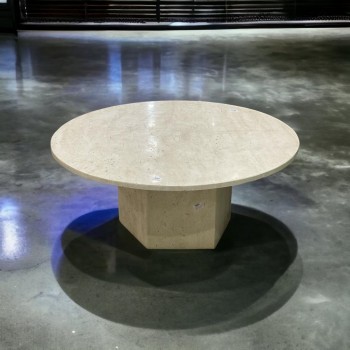 طاولة تقديم خدمة دائري رخام ترافنينو