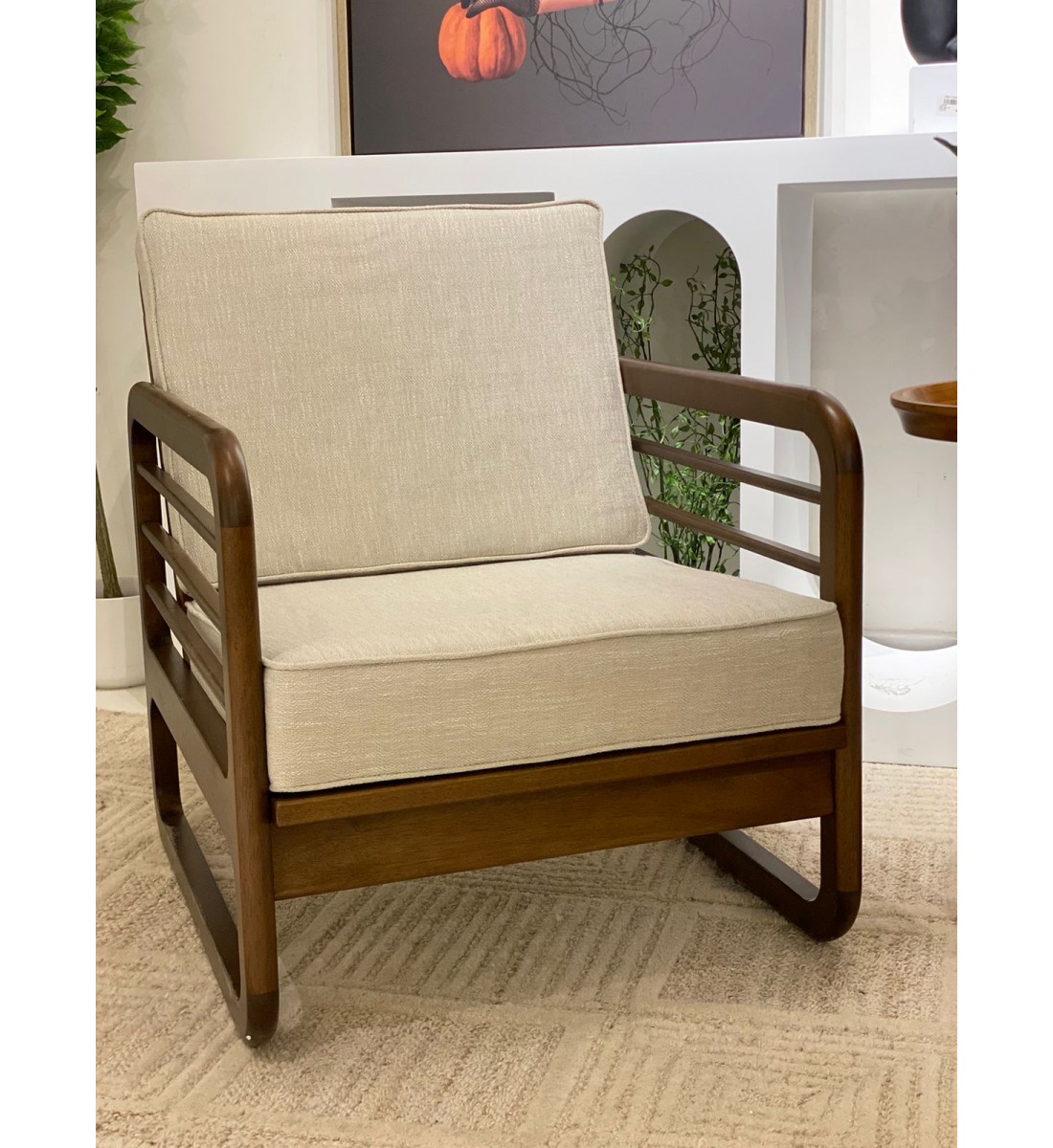 كرسي اريكة خشب ماليزي قماش بارجل خشب مقاس 76*66*76سم كرسي اريكة خشب ماليزي قماش بارجل خشب مقاس 76*66*76سم