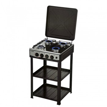 موقد غاز 4 شعلات استيل مع اشعال ذاتي - موقد 4 عيون موديل KRAWN KW-38042 