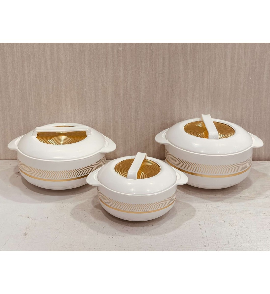 Plastic food containers set 3 sizes