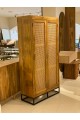 A side cabinet or cupboard for abayas, rattan and luxurious wood, 180 * 90 cm