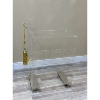 عربية تقديم اكرليك 3 دور بكفرات سهلة الحركة المقاسات 90*70*40 سم فضي عربية تقديم اكرليك 3 دور بكفرات سهلة الحركة المقاسات 90*70*40 سم فضي