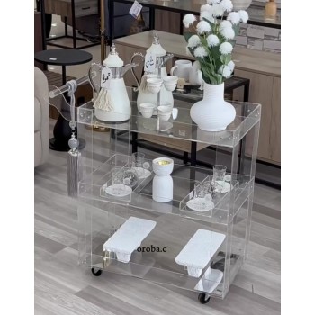 عربية تقديم اكرليك 3 دور بكفرات سهلة الحركة المقاسات 90*70*40 سم عربية تقديم اكرليك 3 دور بكفرات سهلة الحركة المقاسات 90*70*40 سم