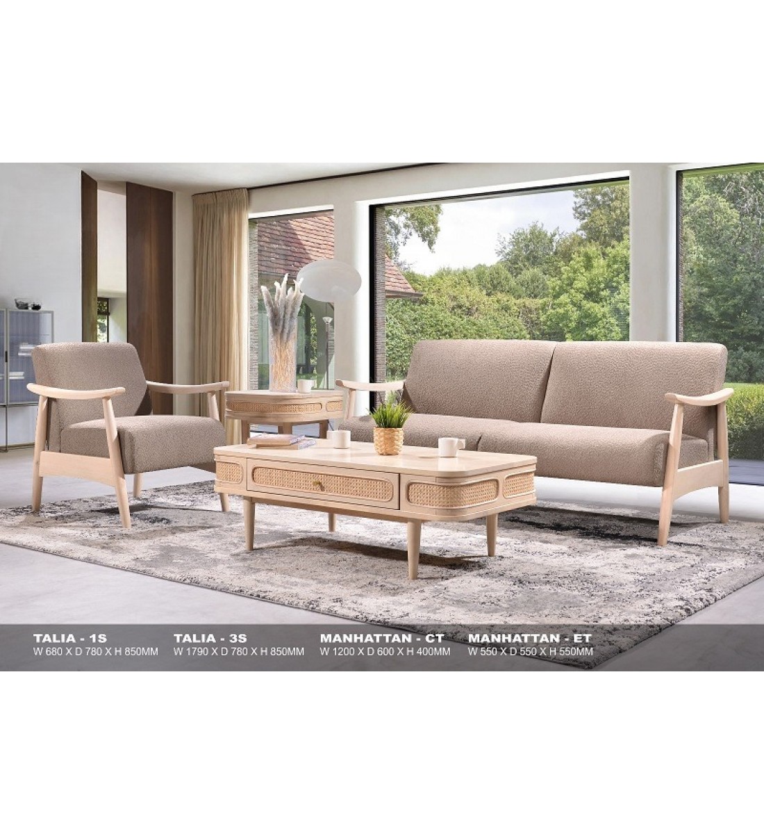  كرسي كنب مقعدين  خشب  ماليزي قماش  بأرجل خشب مقاس 179*78*85سم