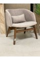 Malaysian wood sofa chair, fabric with wood legs, size 61 * 64 * 65 cm