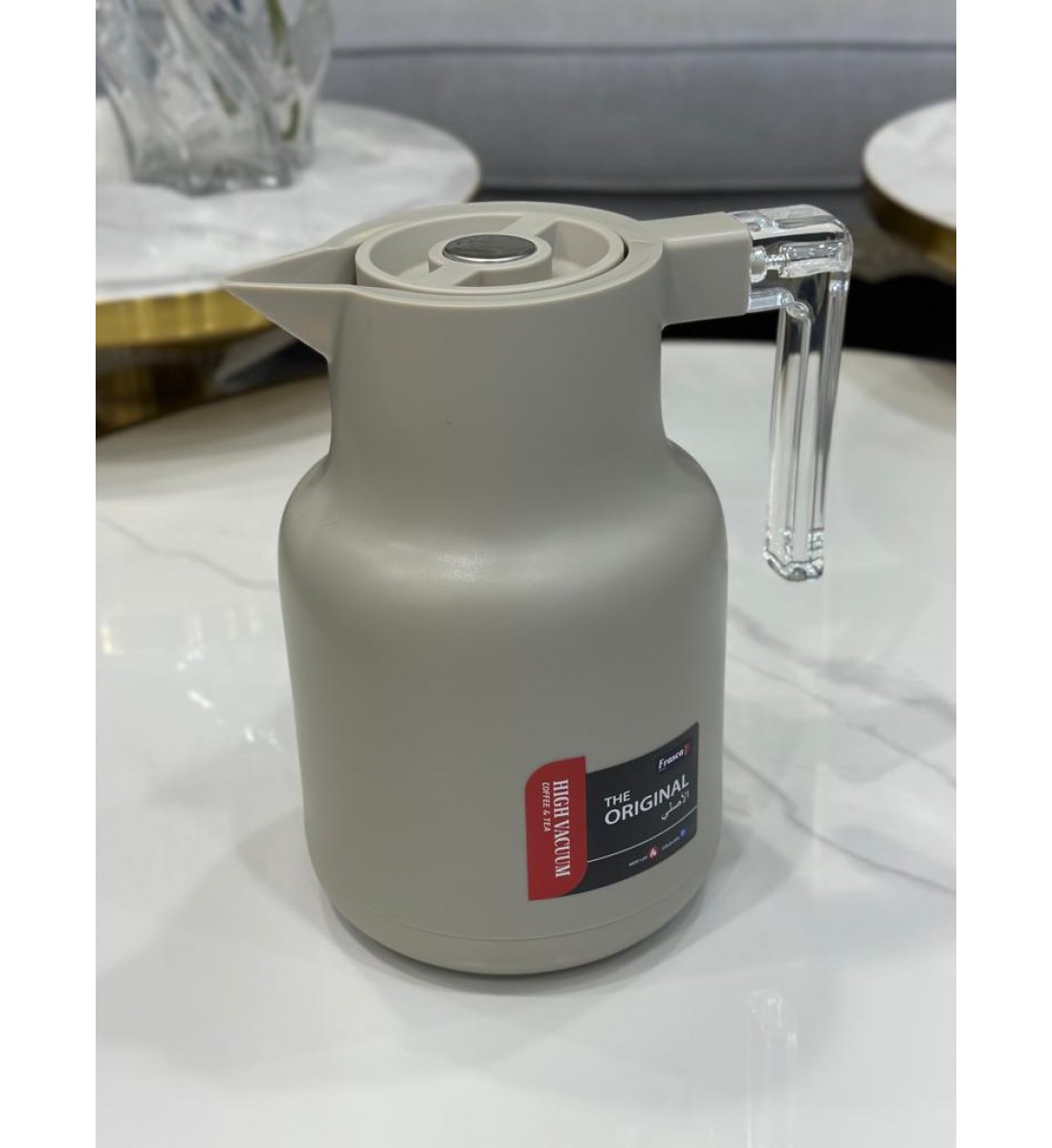  Vitoria Hand Thermos Acrylic Grey 1 Liter Elegantly 