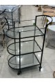 Glass iron presentation stroller 3 floors with easy to move tires sizes 85 * 80 * 38 cm
