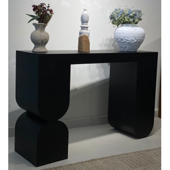 كونسول خشبي اسود بتصميم انيق 140×40×90سم كونسول خشبي اسود بتصميم انيق 140×40×90سم