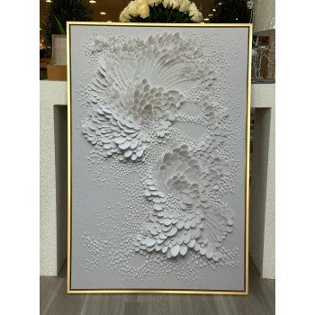 لوحة منظر جداري  بروز ذهبي 120*150سم 