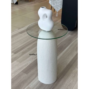 طاولة خدمة  عمود  بيضاوي 35*35*55 سم 