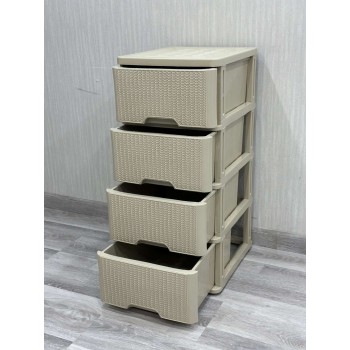 درج راتان بيج 4دور مقاس  (37*45*84)سم