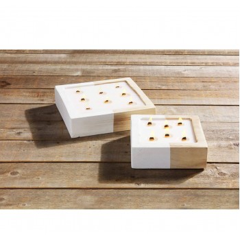 شمعة معطرة بقالب خشب برائحة منعشة فواحة 6 شعلة