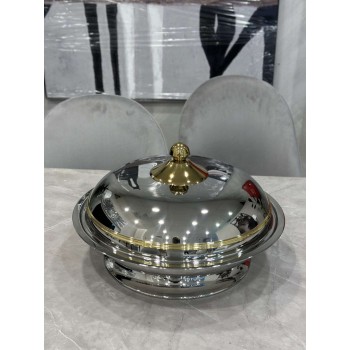  صحن استيل بغطاء كوزي هندي 40سم 