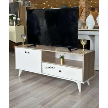 طاولة بلازما خشب 2درج شكل جذاب 145×40×59سم