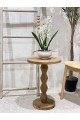 طاولة جانبية من الخشب تصميم هندسي ابداع انتيكا 51×36×36سم
