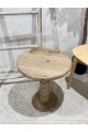 طاولة جانبية من الخشب تصميم هندسي ابداع مقاس51×36×36سم